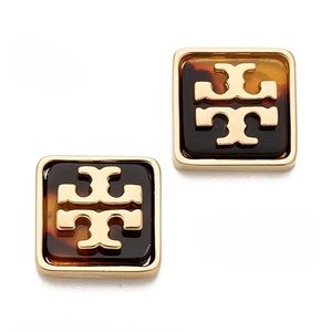 cheetah tory burch earrings
